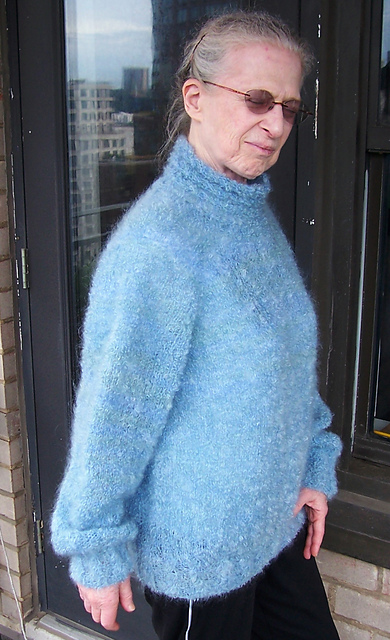 Top-down Raglan Boucle Tunic or Sweater