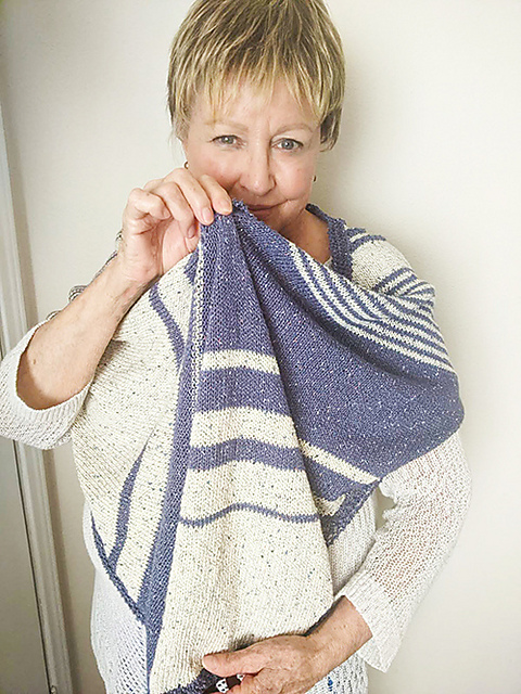 Nautical Knitted Shawl