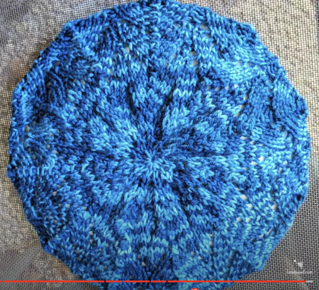Knit Horseshoe Lace Beret