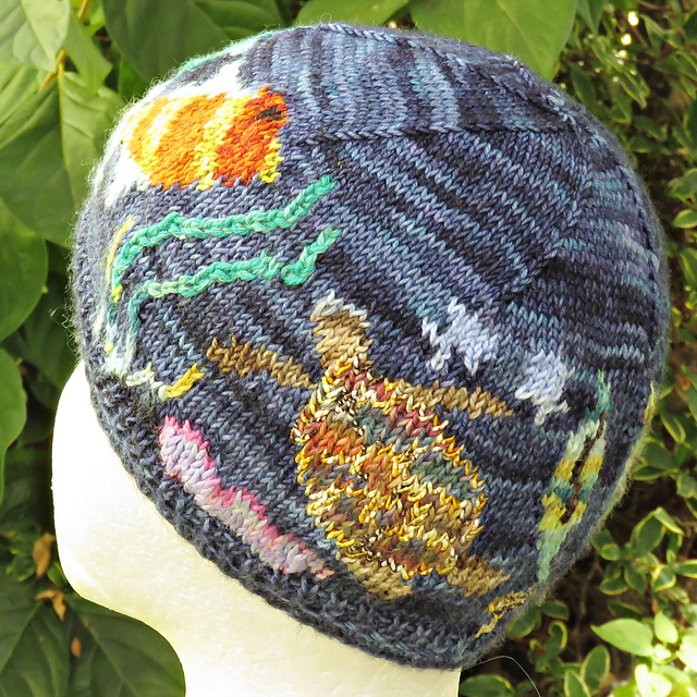 Ravelry Intarsia Sea Turtle Beanie pattern by Joan Rowe