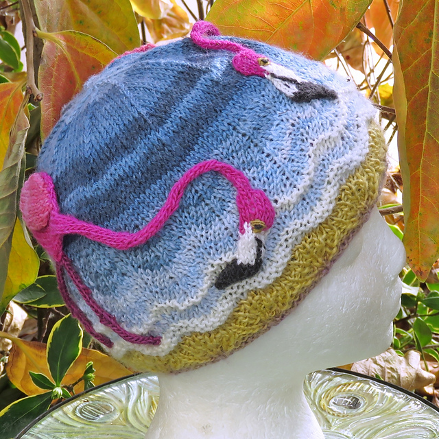 Flamingos by the Shore Beanie