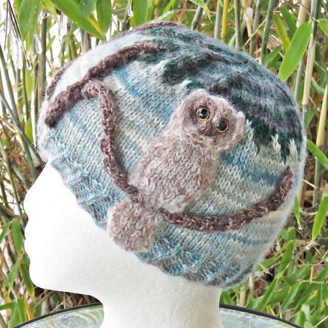 Owl in a Treetop Beanie