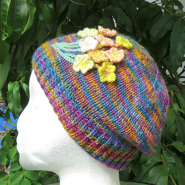 Slouchy Blossom Beanie
