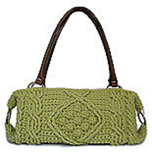 Crochet Diamonds Cable Purse