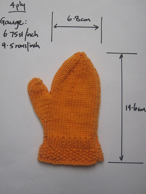 Knit Baby Mittens