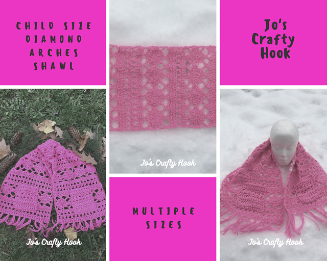 Child Size Diamond Arches Pocket Shawl