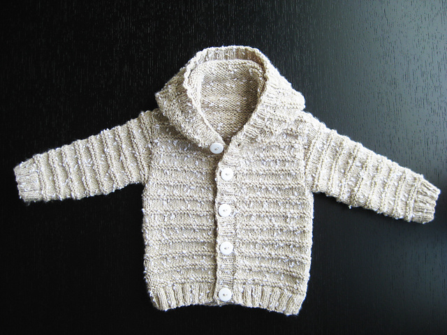 Design C - Cardigan with Hood or Collar, and Hat