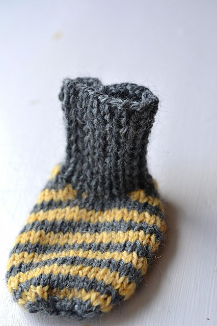 Striped Baby Bootee