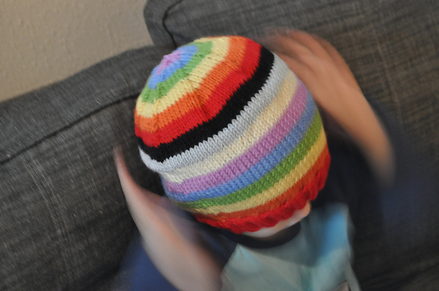 Rainbow Striped Beanie