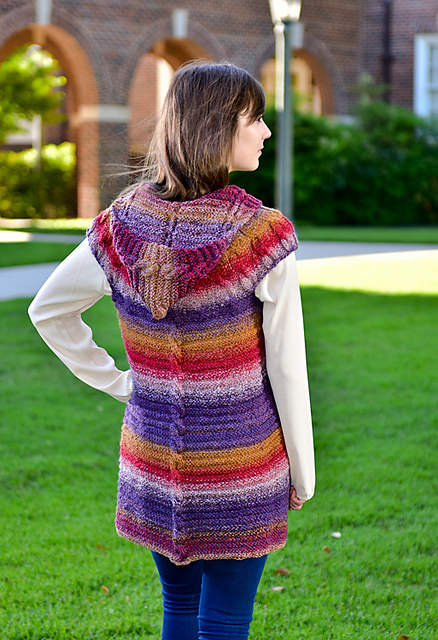 Hooded Cable Vest