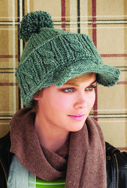 Brimmed Pompom Hat