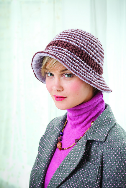 Striped Cloche