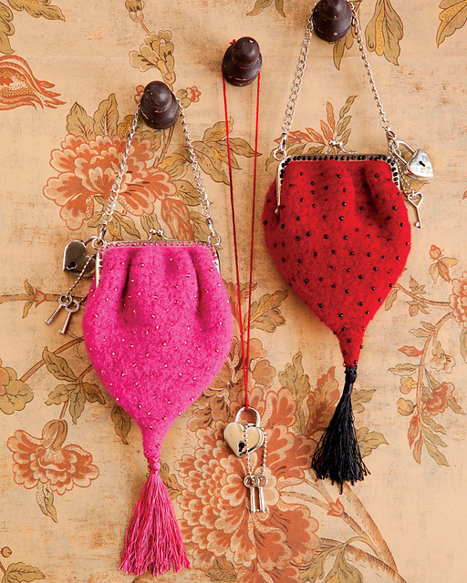 Beaded Felted Bag