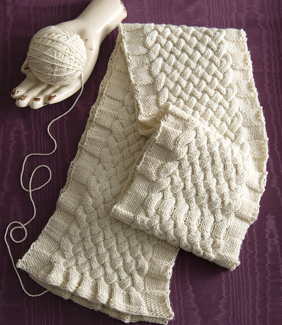 Cabled Wave Scarf