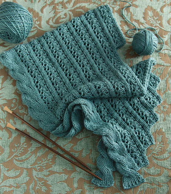 Lace and Cable Shawl