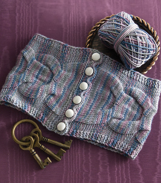 Buttoned Cabled Cowl