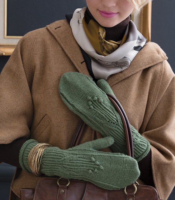 Cable and Bobble Mittens