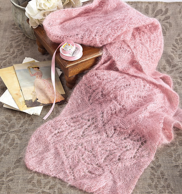 Leaf Lace Mohair Scarf