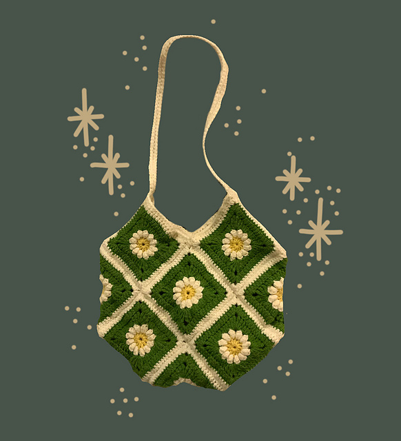 Daisy Granny Square Bag
