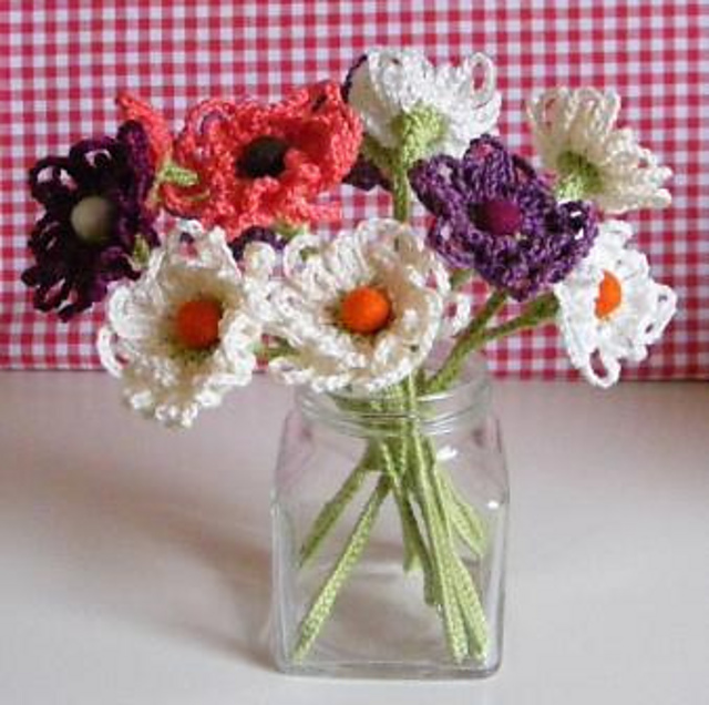 Crochet flower bouquet