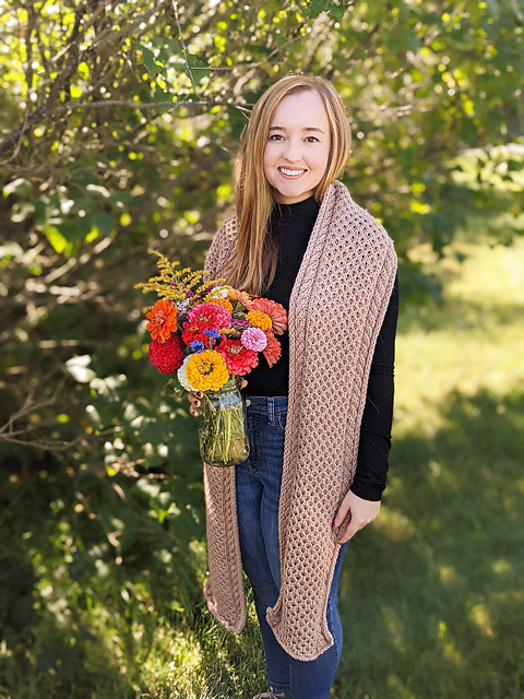 Honeycomb Knit Scarf