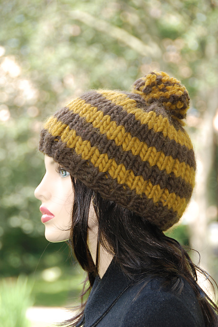 Ravelry: Bulky Striped Hat pattern by The Yarn Girls