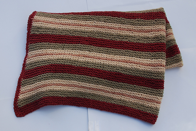Striped garter Stitch Throw