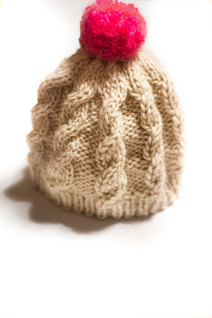 Cabled Baby Hat