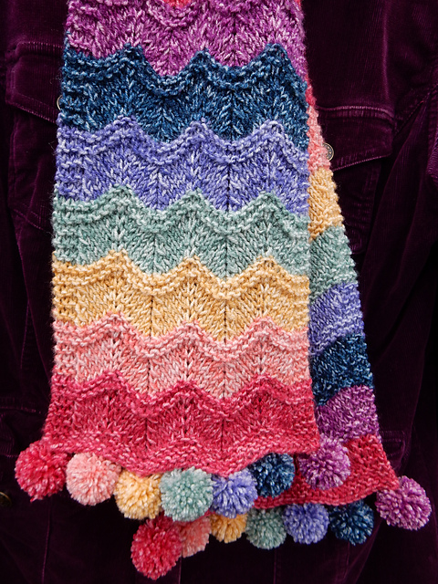 Rippling Rainbow Scarf