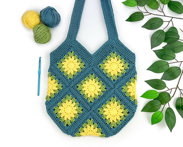 Square Crochet Crochet Bags Patterns Free Pdf Sunburst Granny