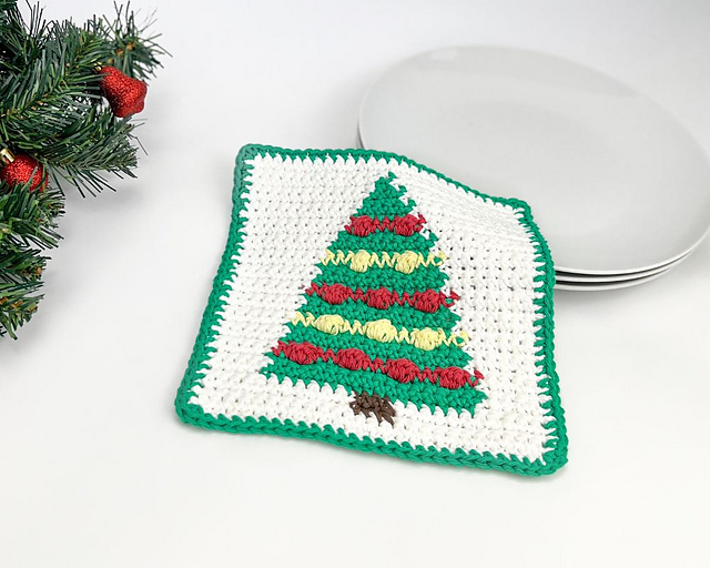 Christmas Tree Dishcloth