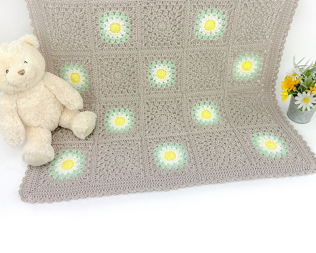 Flower Granny Square Blanket
