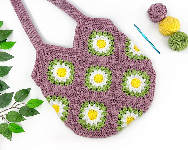 Flower Granny Square Bag
