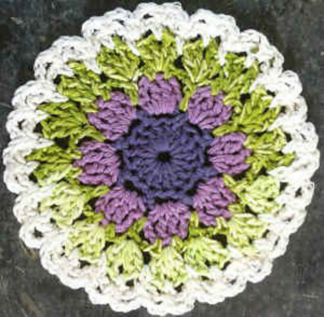 Lavender and Spearmint Dishcloth