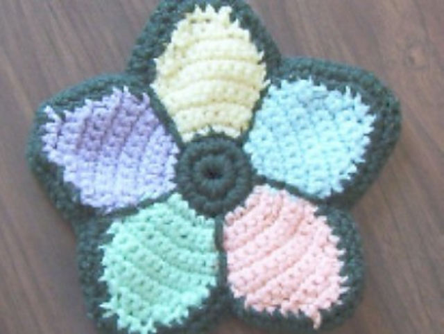 Stained Glass Flower Potholder