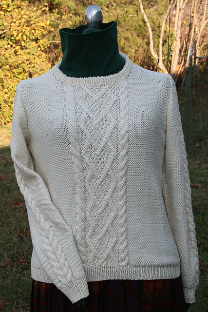 Cabled Hearts Pullover