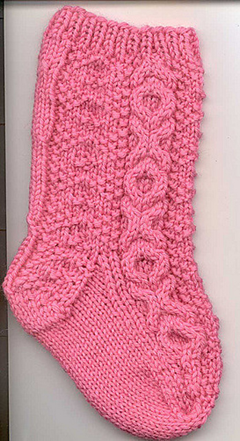 Christmas Cheer Stockings- Hearts & Cables Stocking
