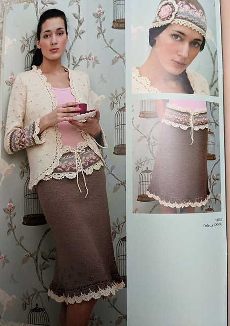18702 Cardigan, Skirt, Cap & Belt