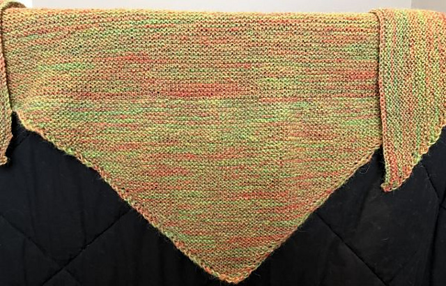 Knit-in-the-Dark Dishcloth Shawl