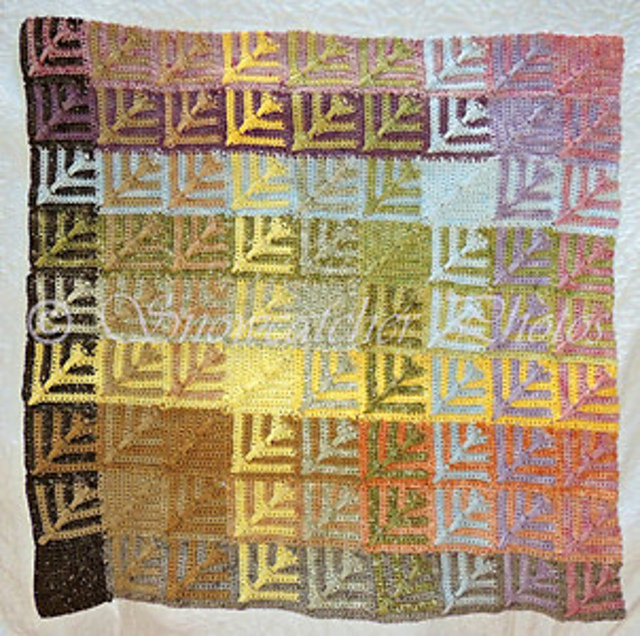 Summer of Color Afghan Mitered Motif Join