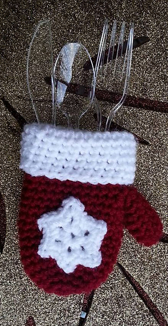 Mitten Silverware Pocket Ornament