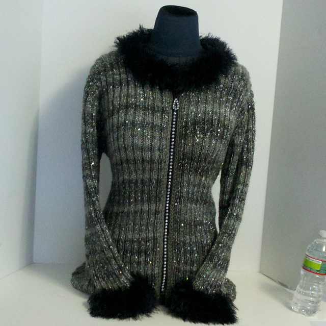 4503B Summit & LaFurla Ribbed Zippered Jacket