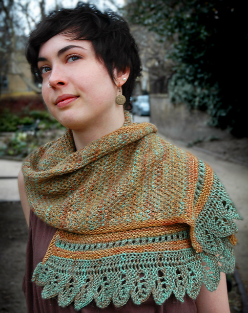 The Rectangular Crow Waltz Shawl