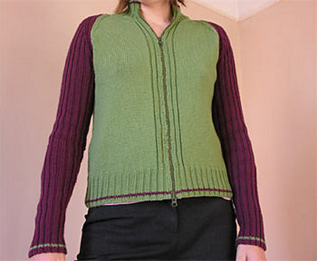 Rib Zipped Cardigan