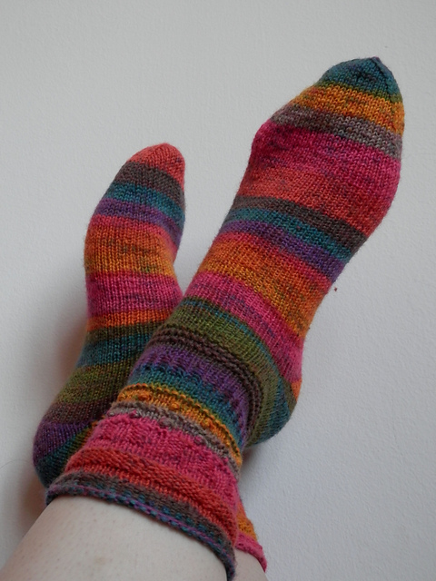 mixed stitch socks