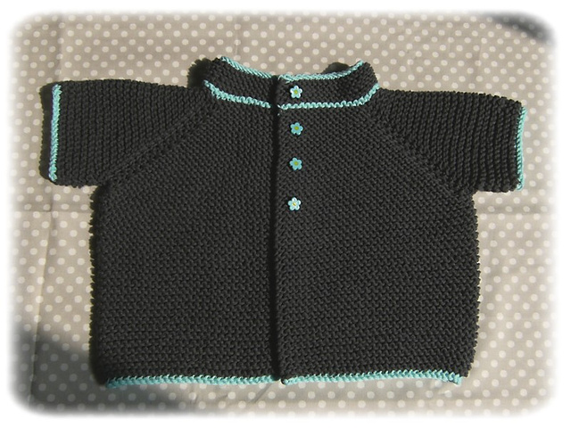 Garter Stitch Raglan Baby Cardi