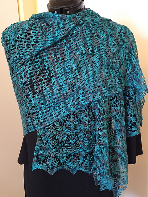Blue Monday Beaded Shawl