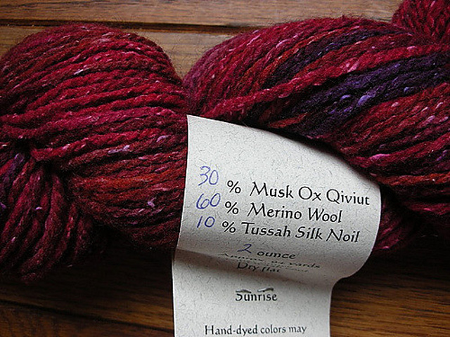 Musk ox qiviut is a warm natural fiber