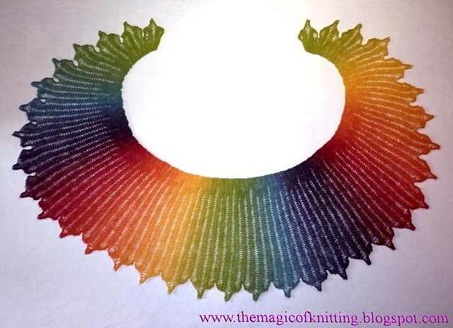 Shawl Stripy Rainbow