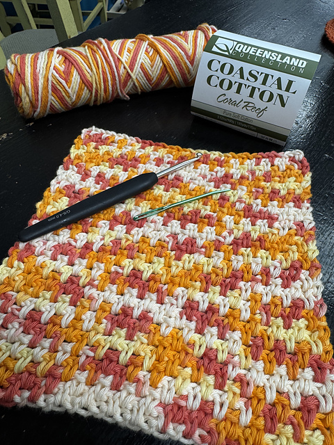 Easy Peasy Linen Stitch Washcloth